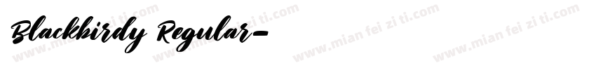 Blackbirdy Regular字体转换